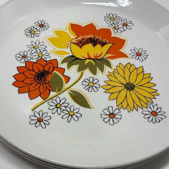 Set of 3 Johnson Bros Ironstone dinner plates in Pasadena pattern - Picture 3 of 11